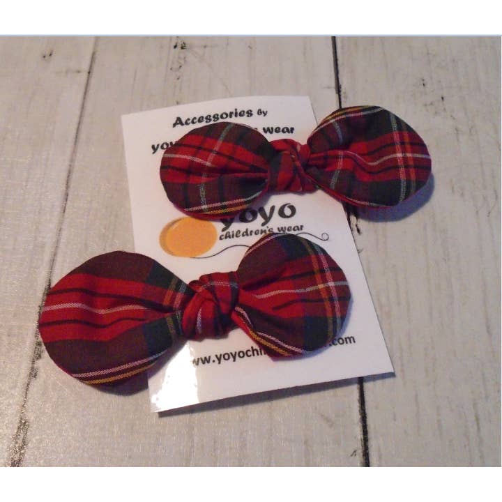 Stewart Tartan Hair Clips for wholesale by Yoyo Children's Wear