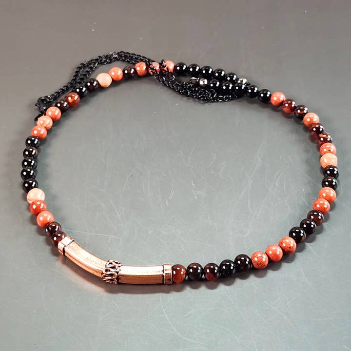 Unisex Kupfer Edelstein Perlenkette für den Großhandel von Toizan Jewelry