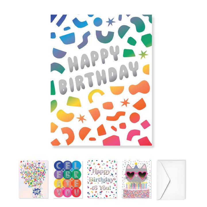 Moonbow Creative Co. - Wholesale Stationery/Notecard Set - Confetti Cuties Paper Hugs Note Cards5