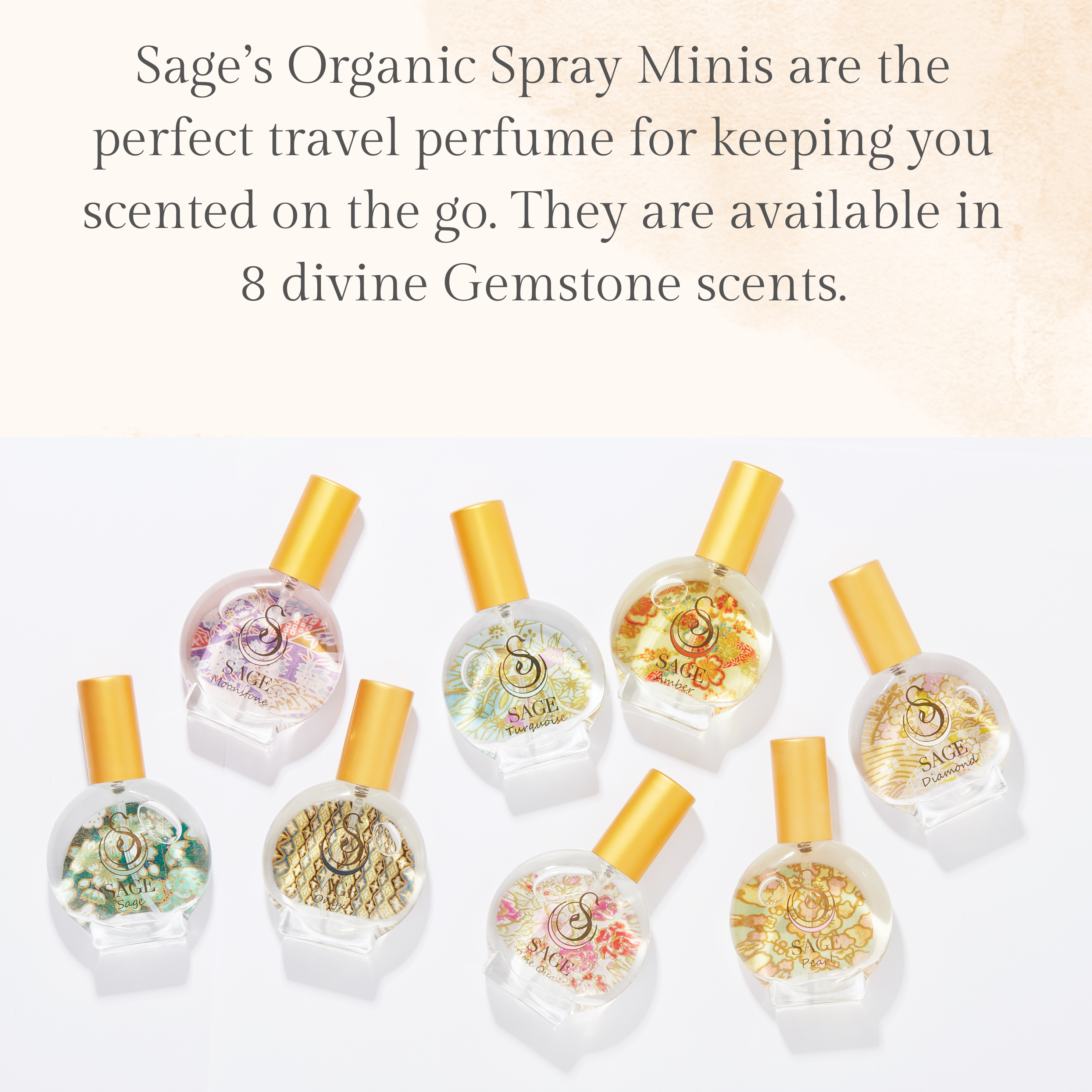 The Sage Lifestyle - A Gemstone Perfumery - Wholesale Perfume/Eau de Toilette - Amber Organic Perfume Eau de Toilette Spray Mini- 1/2 oz6