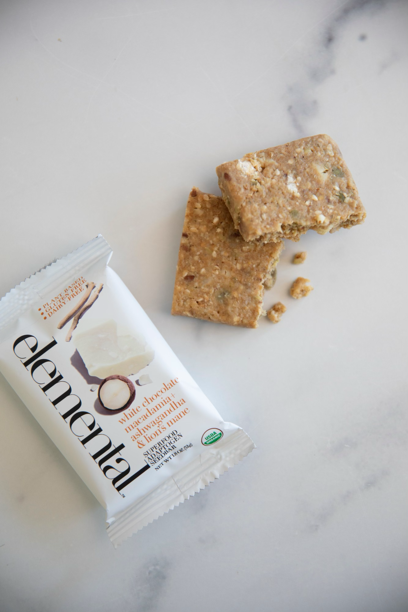 Elemental Superfood - Wholesale Snack Bar - White Chocolate Macadamia + Ashwagandha & Lion's Mane3