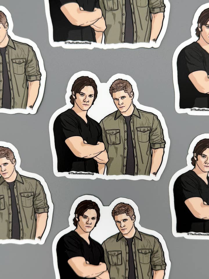 Autocollant en vinyle - Supernatural - Sam et Dean pour la vente par The Red Swan Shop