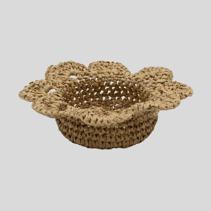 SMALL RAFFIA BASKET CASTELLO SVEVO for wholesale by Cibelle