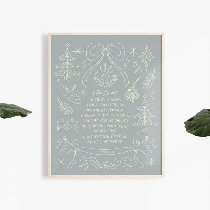 For to Us
Christmas Print 8x10 for wholesale by Margot + Co.