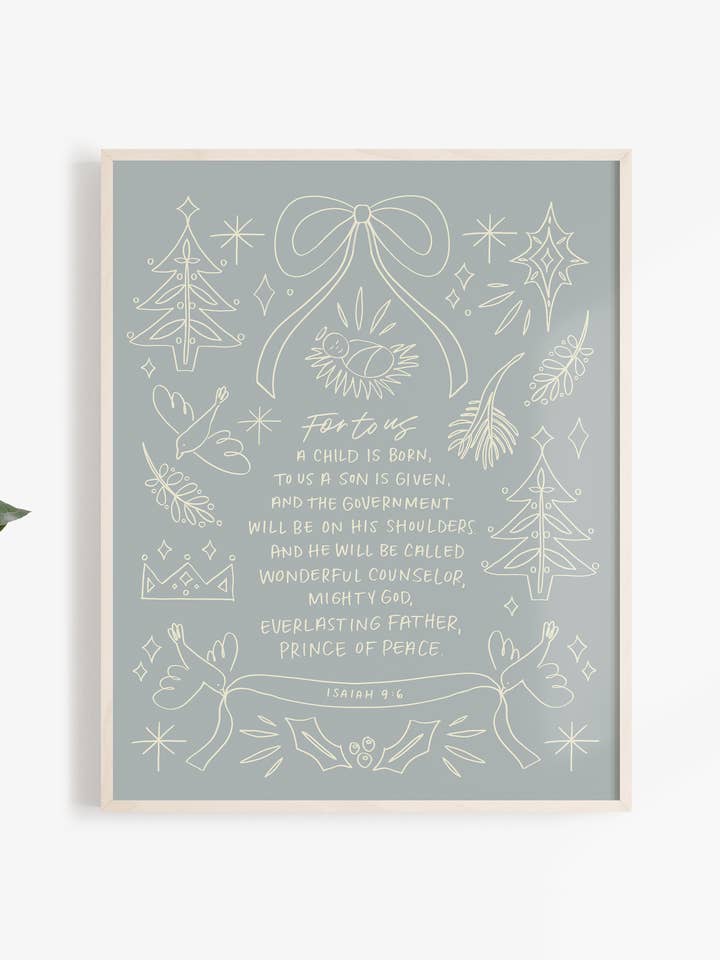For to Us
Christmas Print 8x10 for wholesale by Margot + Co.