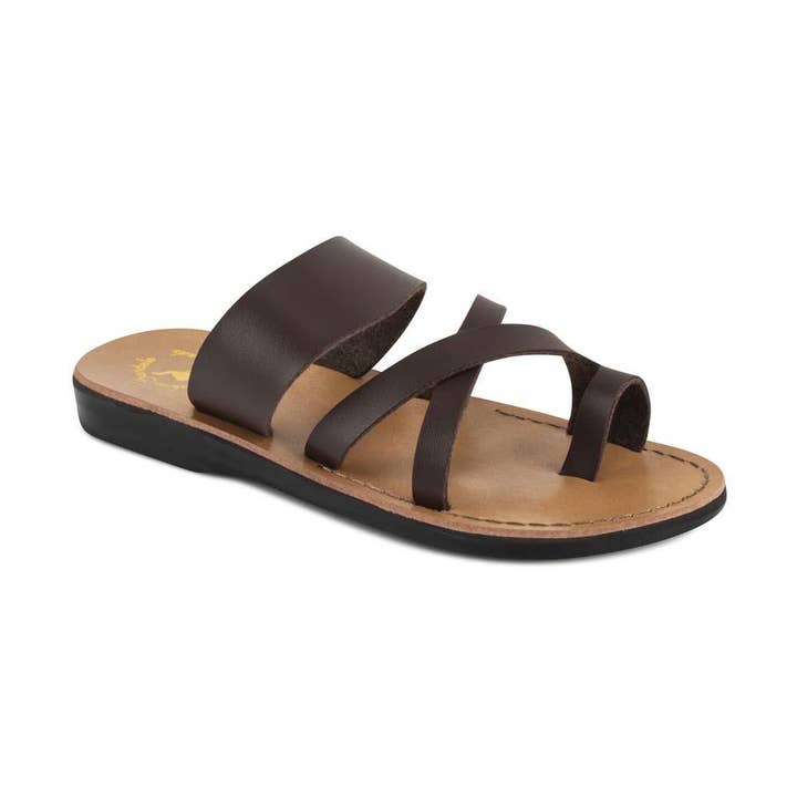 The Good Shepherd - Vegan leren sandaal | Bruin voor wholesale door Jerusalem Sandals