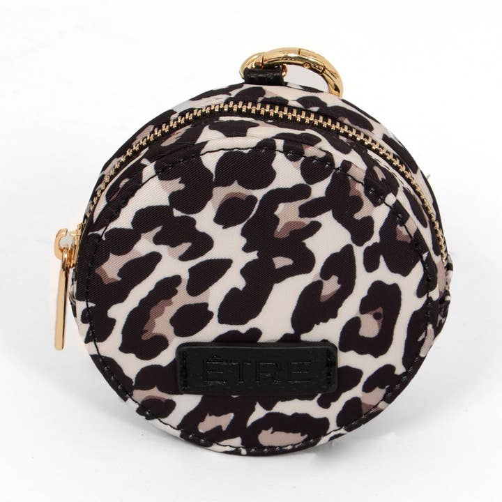 Monedero Redondo Finley - Estampado de Leopardo Crema, Nailon para venta al por mayor de ÊTRE