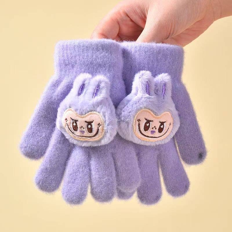 Little Trendy - Wholesale Gloves - Kids - Cute monster Five-finger warm knitted gloves for kids5