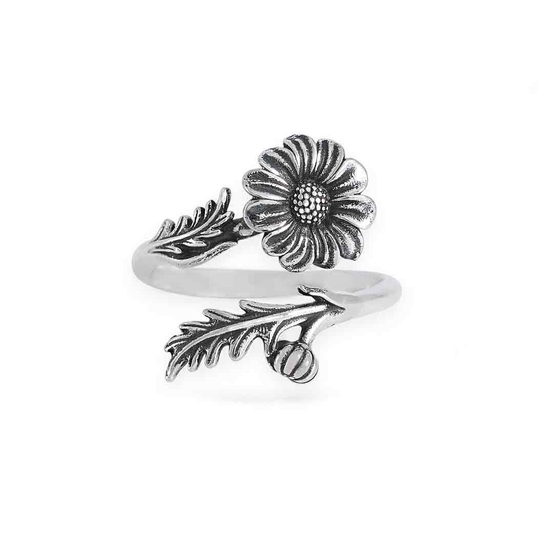 Nina Designs - Vente Bague de cocktail/de cérémonie - Bagues ajustables fleurs de naissance en argent sterling5