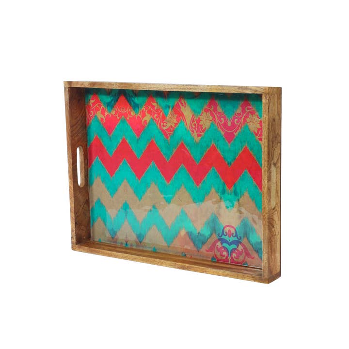 Tiramisu - Vendita all'ingrosso Vassoi decorativi - Vassoi decorativi Sunrise Springs in resina e legno (set di 3)6