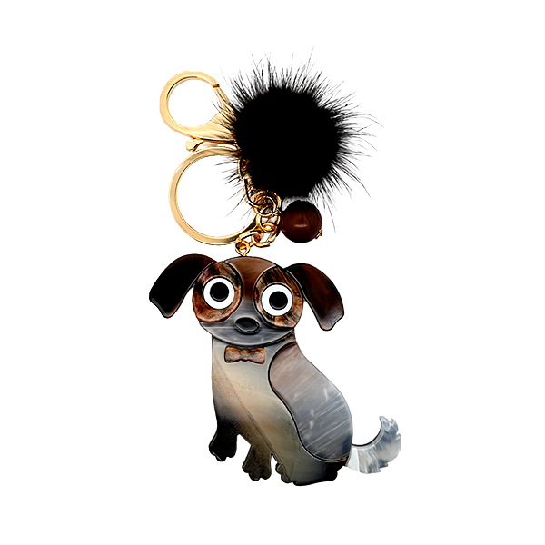 AMORINO SRL - Wholesale Keychain - Women's - RESIN KEYCHAIN WITH DOG AND HAIRBALL - FT2392F612