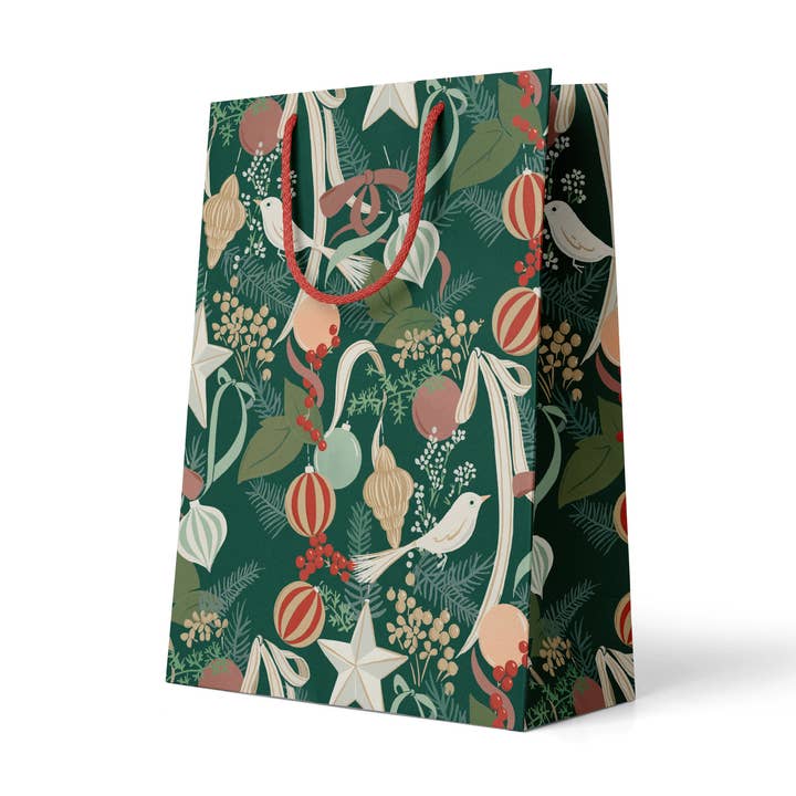 Ornaments and Bows Gift Bag for wholesale by Amy Heitman