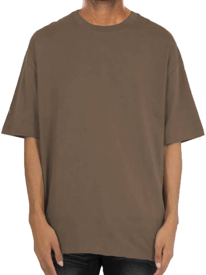 WEIV - Wholesale T-Shirt - Men's - Premium Cotton Drop Shoulder Tee OPEN PACK0