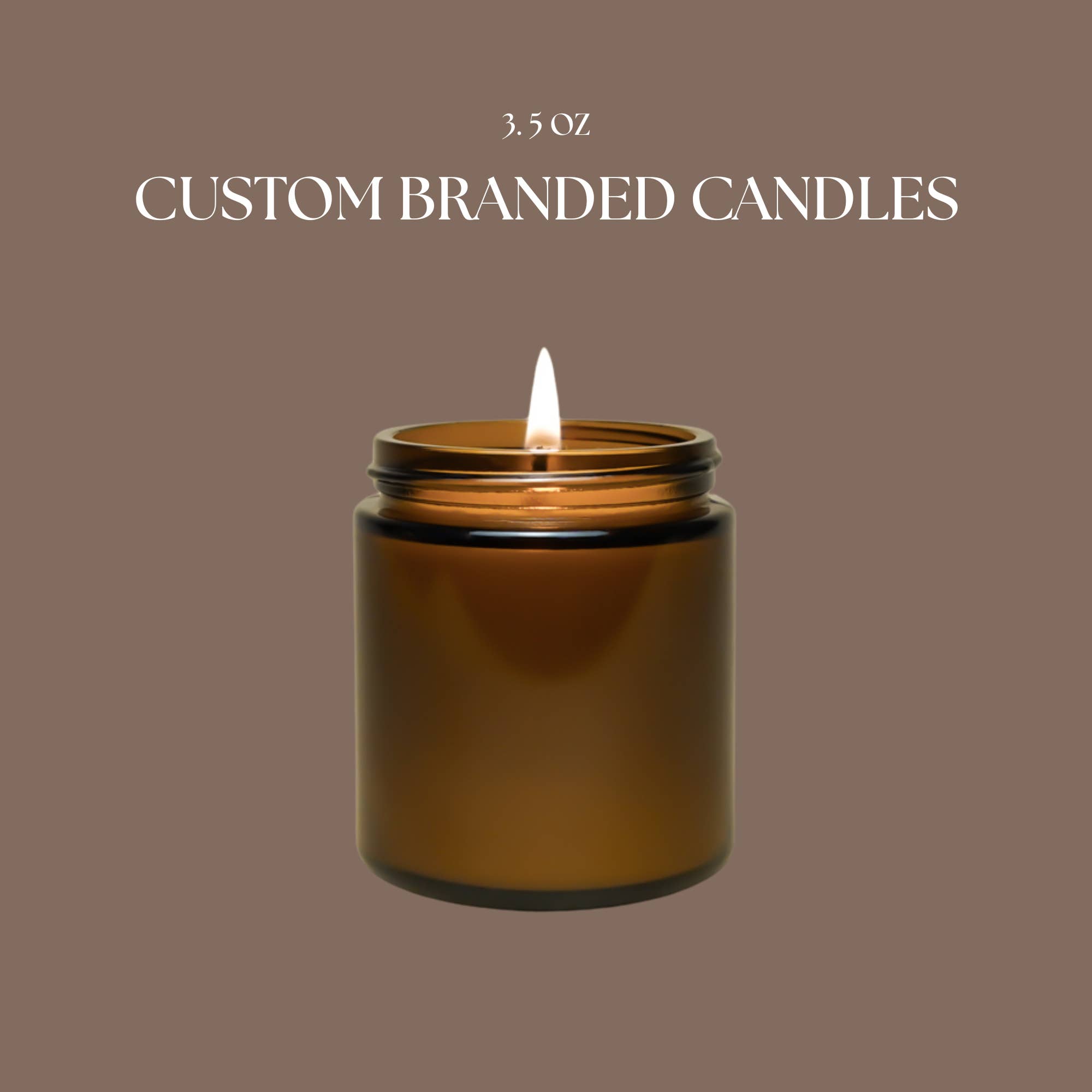 gold + ivy - Wholesale Jar/Filled Candle - Custom Branded Soy Candles - 3.5 oz - Amber