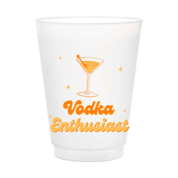 Vodka Enthusiast- Set of 8 Reusable Cups for wholesale by Sara's Signature