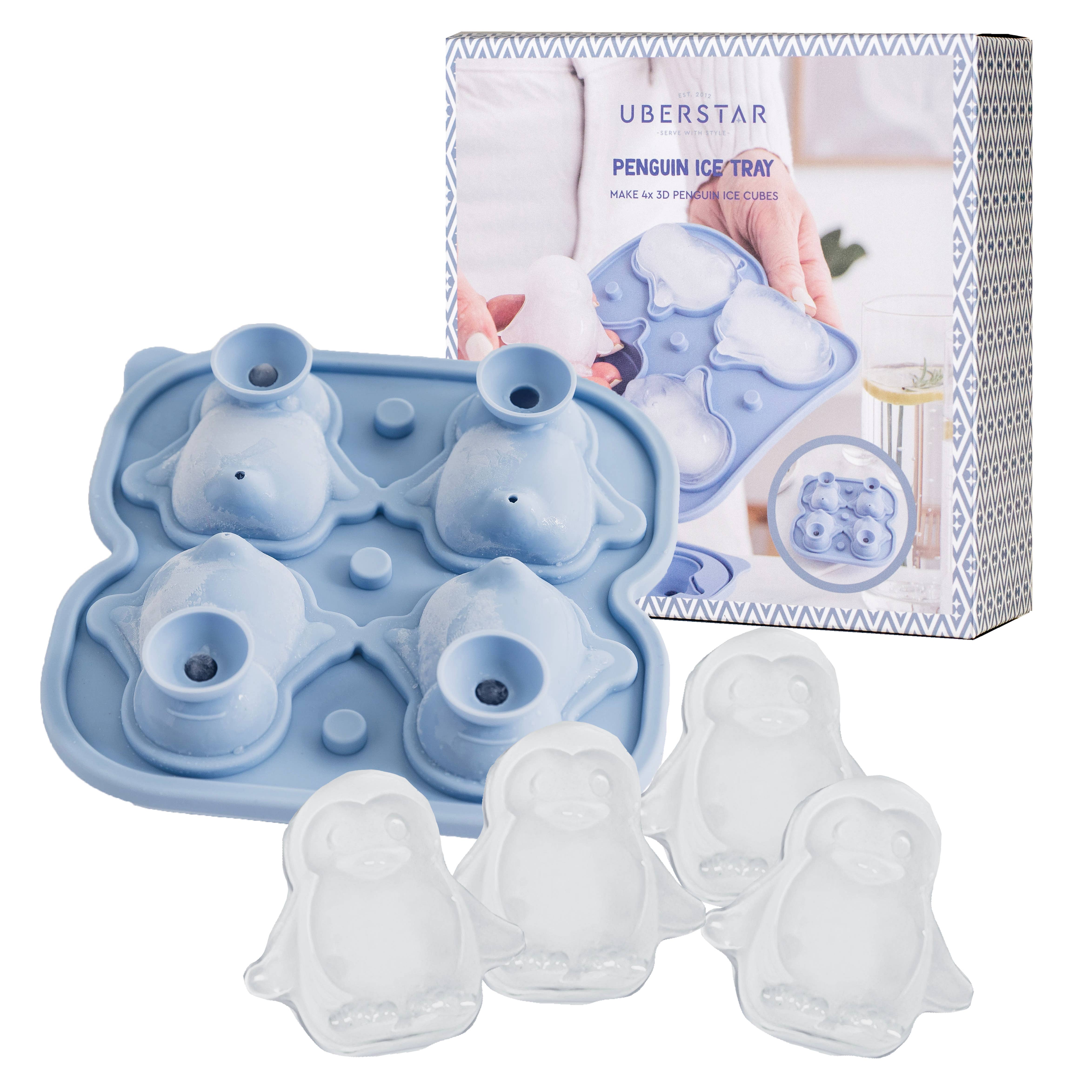 UBERSTAR – Engroshandel Isbakke/form – Silikone 3D Pingvin Isterningebakke0