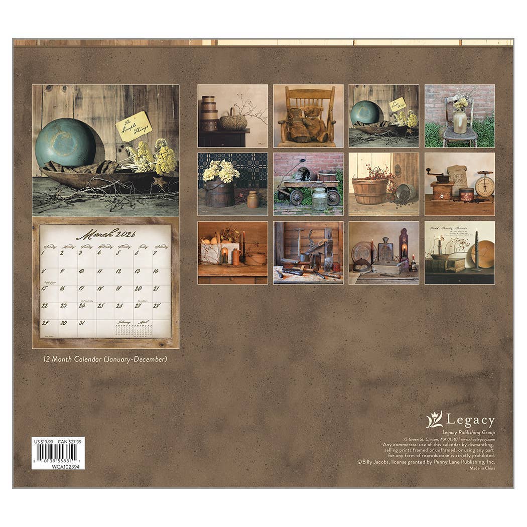 Legacy - Wholesale Calendar - Simple Treasures 2026 Wall Calendar3