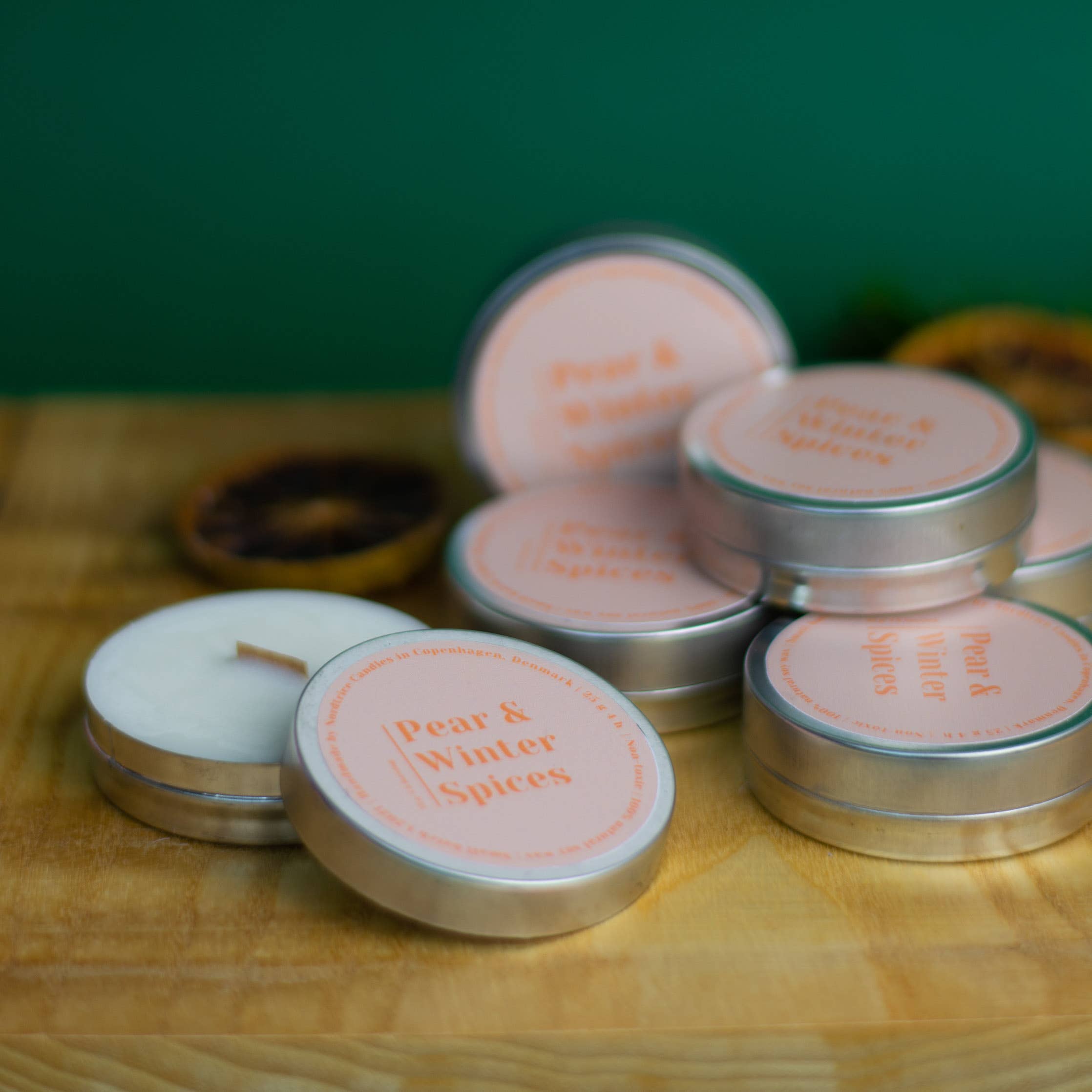 Nordtrice - Wholesale Travel candles - Mini scented soy candles, Pear and Winter Spices1