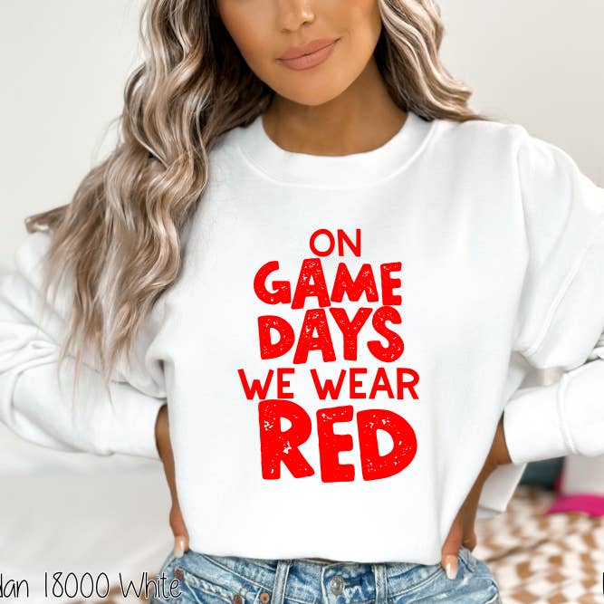Bama Screens - Wholesale Sublimation Transfer - On Game Days We Wear Red #BS35433
