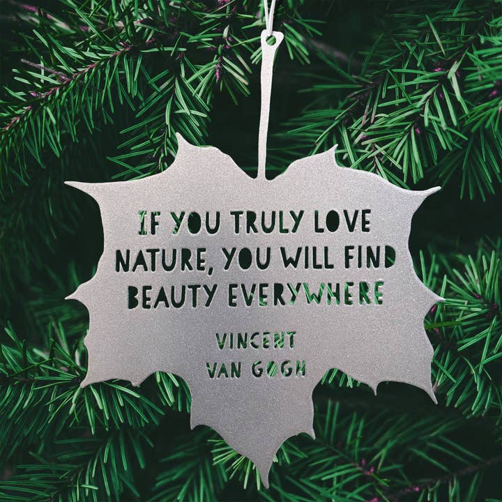 A Blackbird Sang - Wholesale Outdoor Ornament/Decor - Leaf Quote - If you truly love nature you will find beauty everywhere - Vincent Van Gogh
