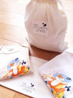 Puss i støvler Pyjamas og Bodysuit Gavesæt for engroshandel hos Nos poussins chéris