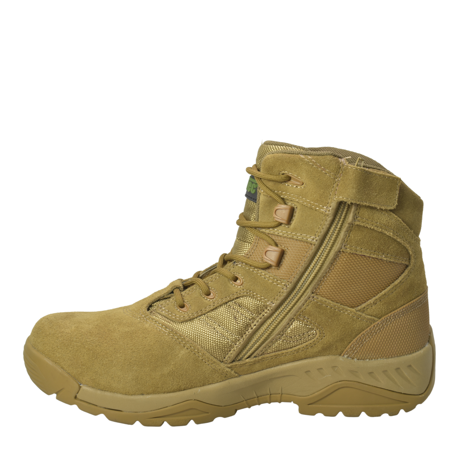 AdTec - Wholesale Combat/Military Boots - Men's - KT1003- Sandbox - Men's 6"  Coyote Suede Leather Tactical Boot [Side Zipper]5