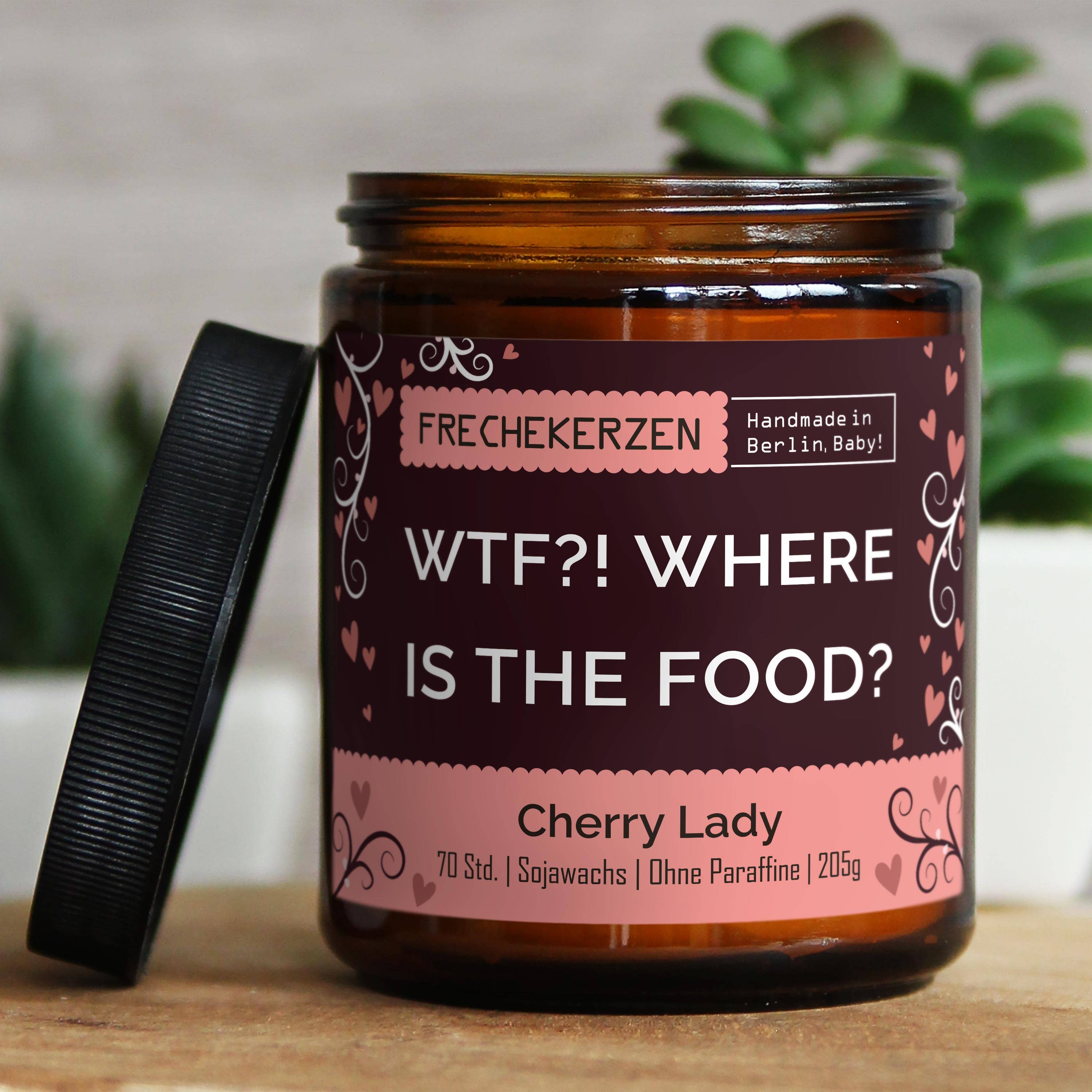 mysoy‎® Duftkerzen-Manufaktur - Wholesale Jar/Filled Candle - Candle with saying | wtf?! where is the food? | Gift soy0