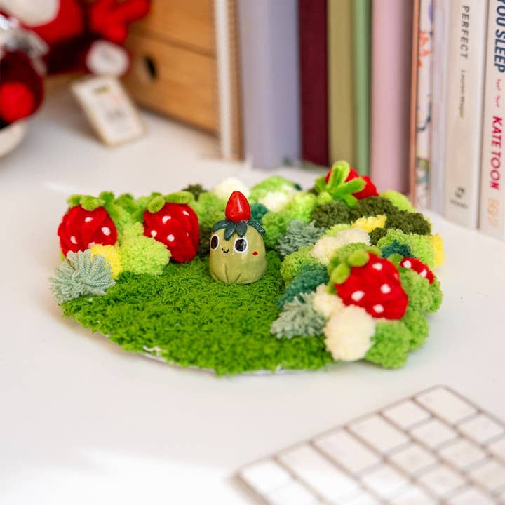 Craft Club - Wholesale DIY Craft Kit - STRAWBERRY - Moss Coaster Kit6