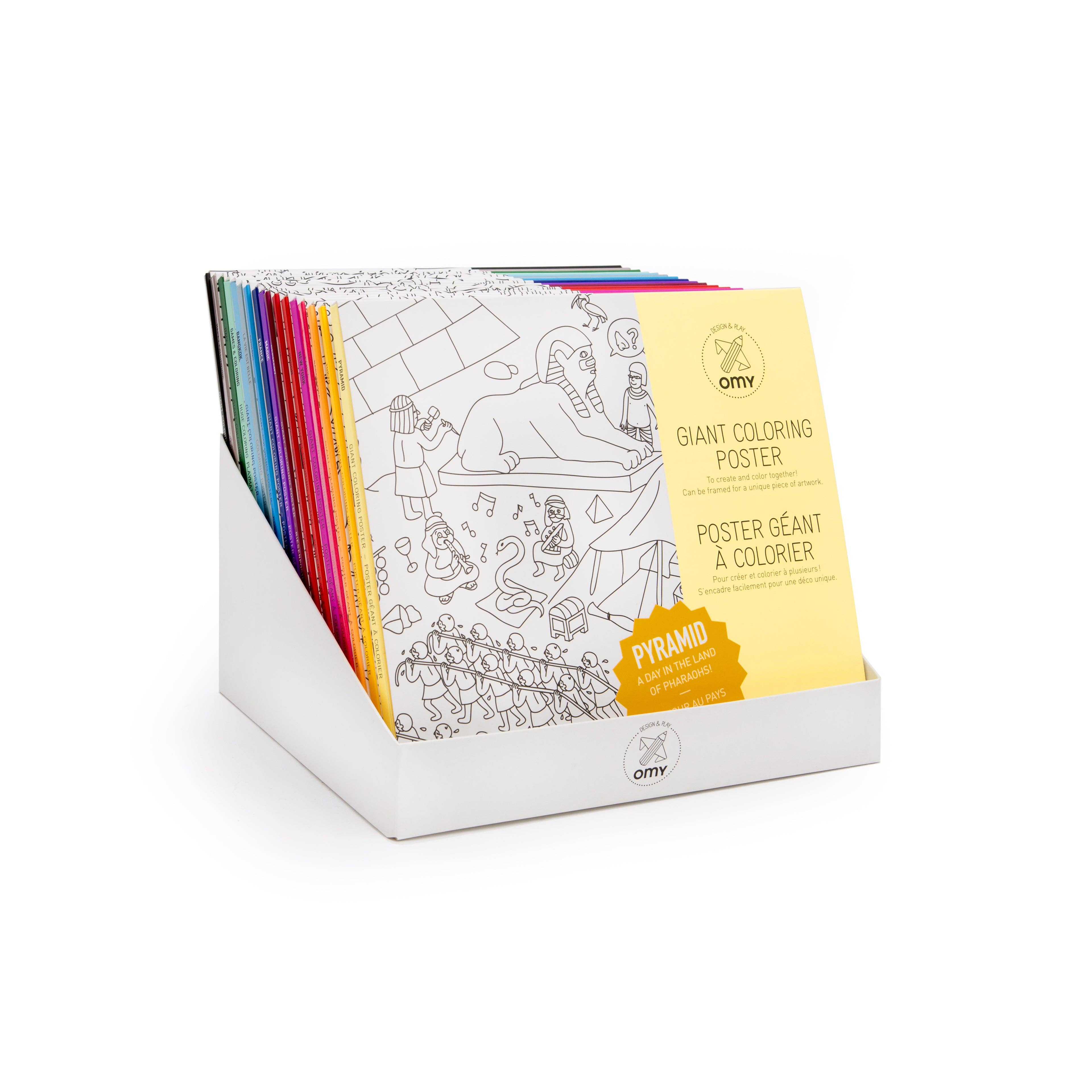 OMY - Wholesale Coloring & Activity Book - Kids & Baby - Giant poster cardboard display