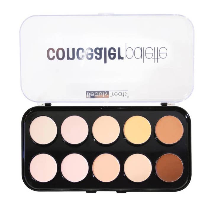Majestic Wholesale - Wholesale Face Concealer - Beauty Treats Concealer Palette 10 Cream Shades to Contour