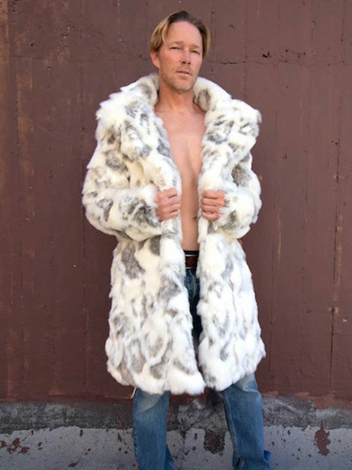 Men's Dutch Coat in "Himalayan Snow God" for wholesale by Dolce Aqua Swimwear
