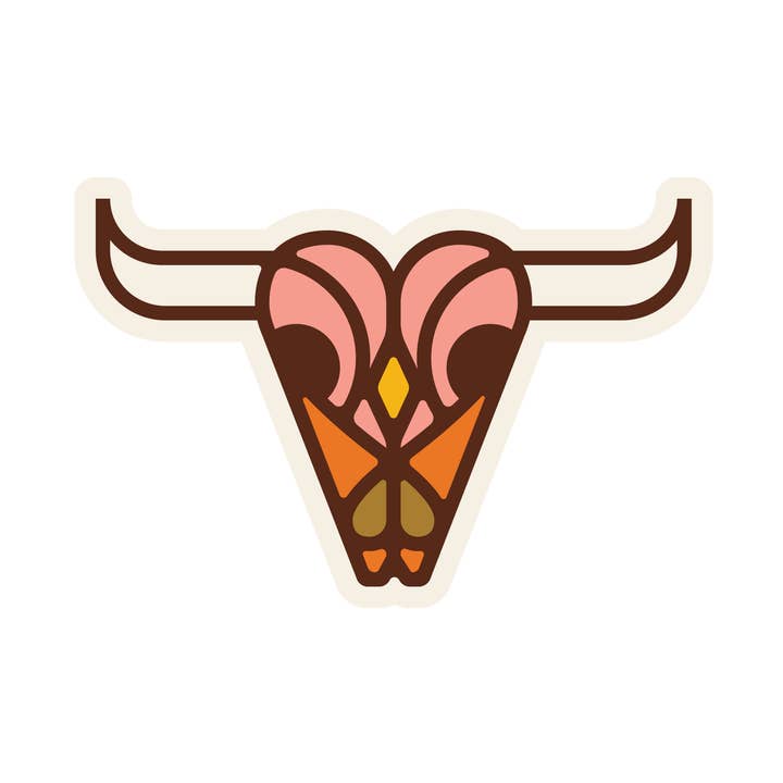 Bison Skull Sticker for wholesale by Heartlandia