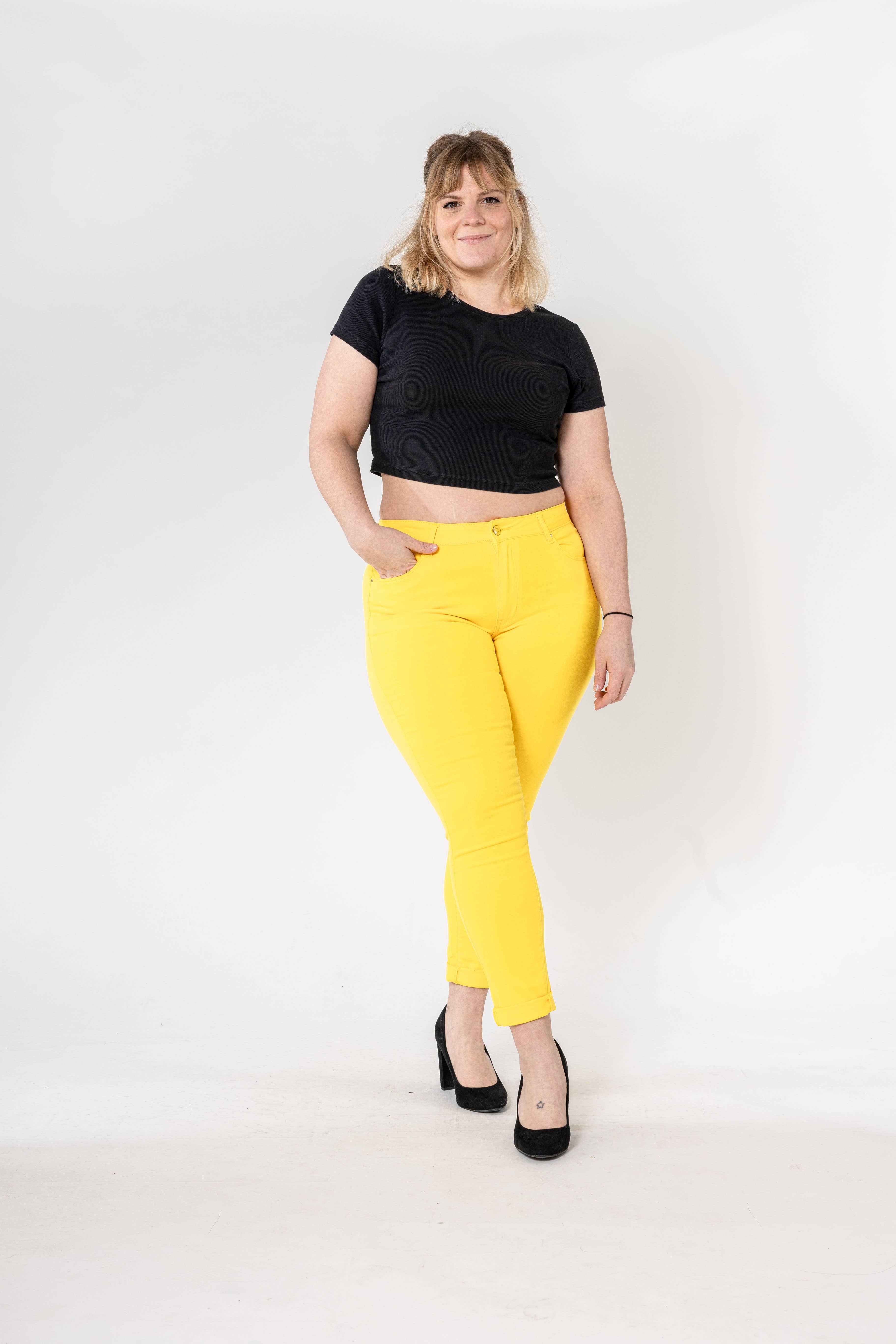 Nina Carter – Calças - Mulher por atacado – Tamanho Plus Curve Plus Tamanho Voltar ao Pescoço P19981