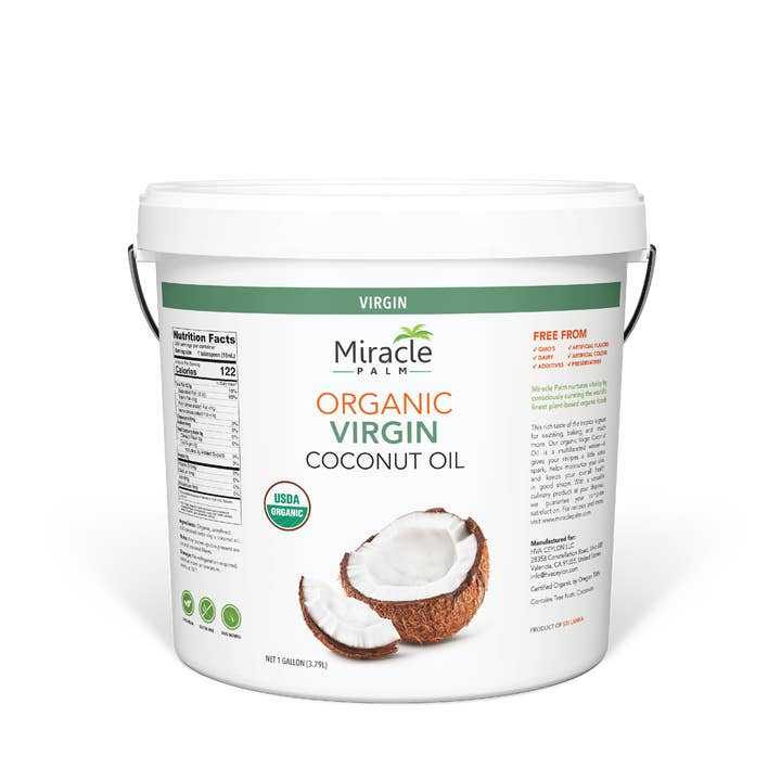 Miracle Palm - Wholesale Cooking Oil - Organic Virgin Coconut Oil (1 Gallon)