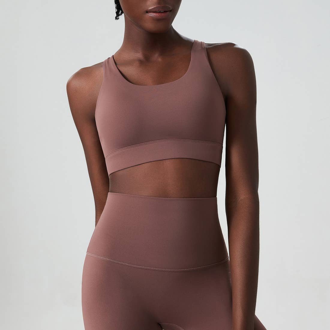 Sodalemon – Sutiã desportivo - Mulher por atacado – Sutiã esportivo de fitness de alto suporte com fivela traseira de cor sólida11