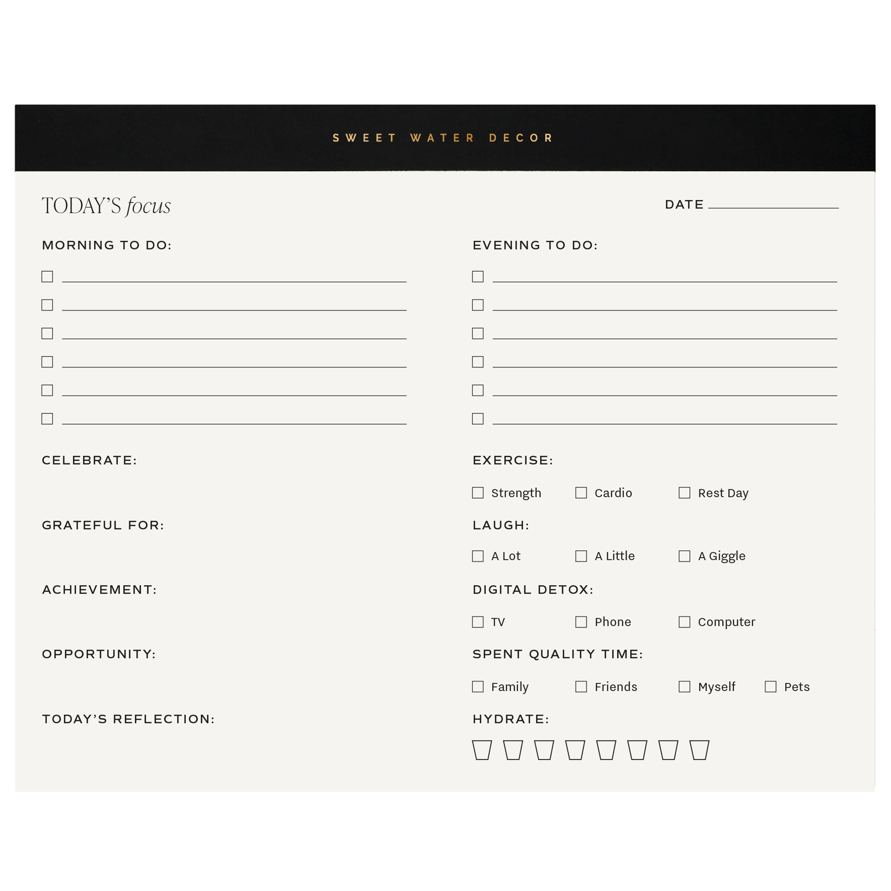 Sweet Water Decor - Wholesale Notepad - Self Care Notepad - Stationery and Gifts2