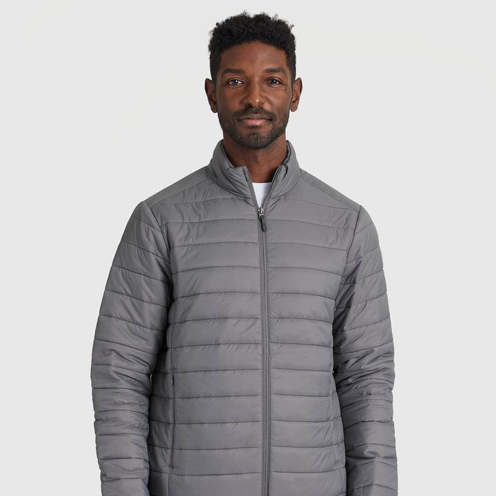 Gunmetal Puffer Jacket for wholesale by True Classic