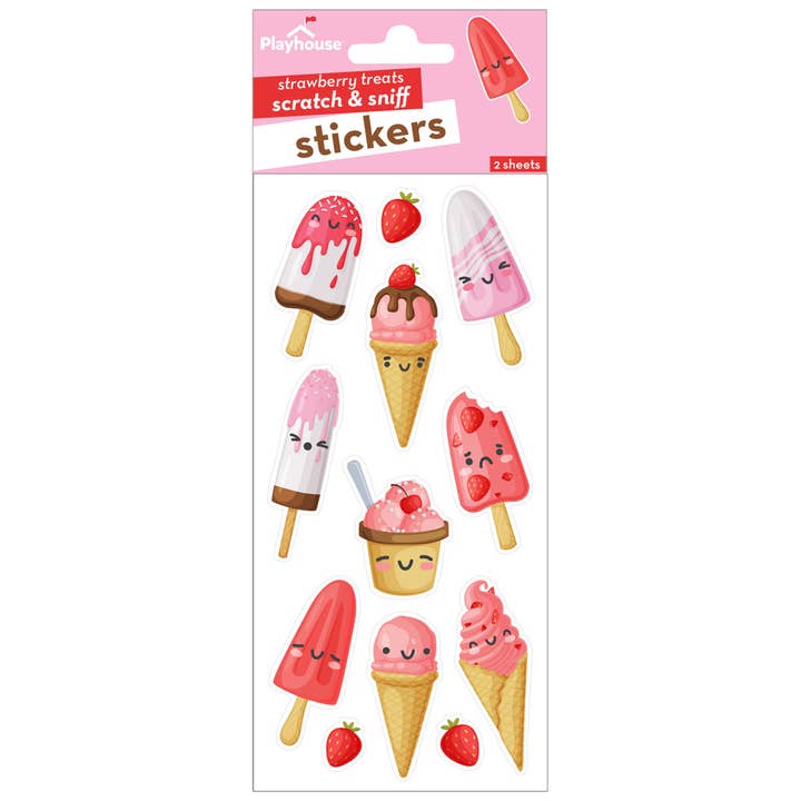 Paper House Productions – wholesale Sticker – Scratch And Sniff Stickers - Strawberry Treats