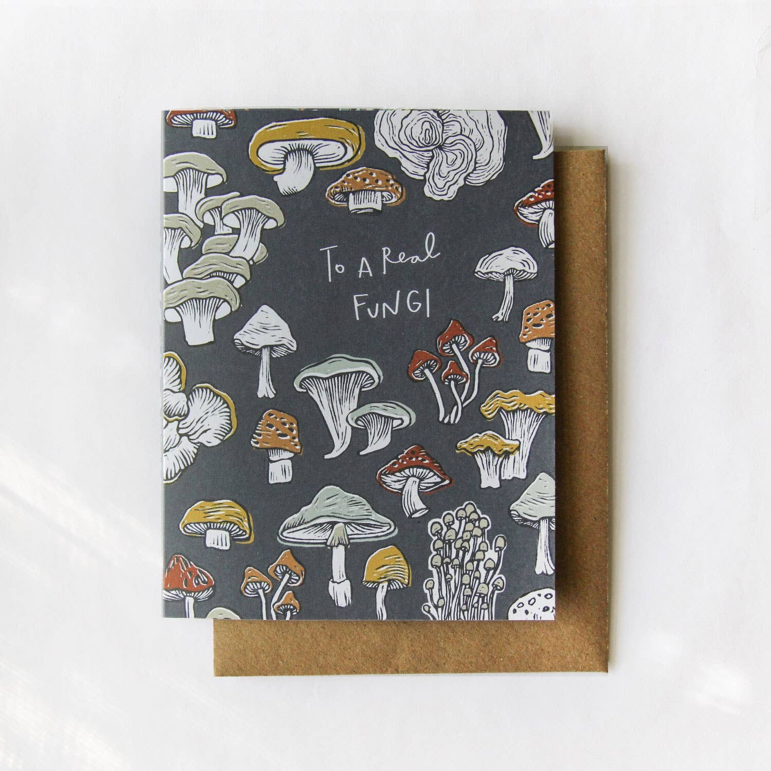 Root & Branch Paper Co. - Wholesale Everyday Greeting Card - To a Real Fungi Card - Mushroom Pun Greeting Card1