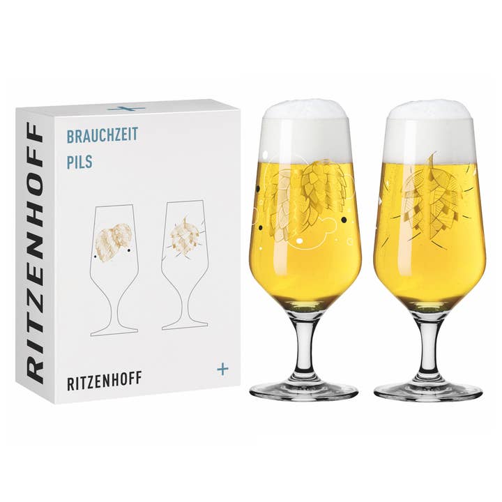 Brauchzeit Pils/ bier glazen goud print 0,33cl (set van 2) voor wholesale door Ritzenhoff