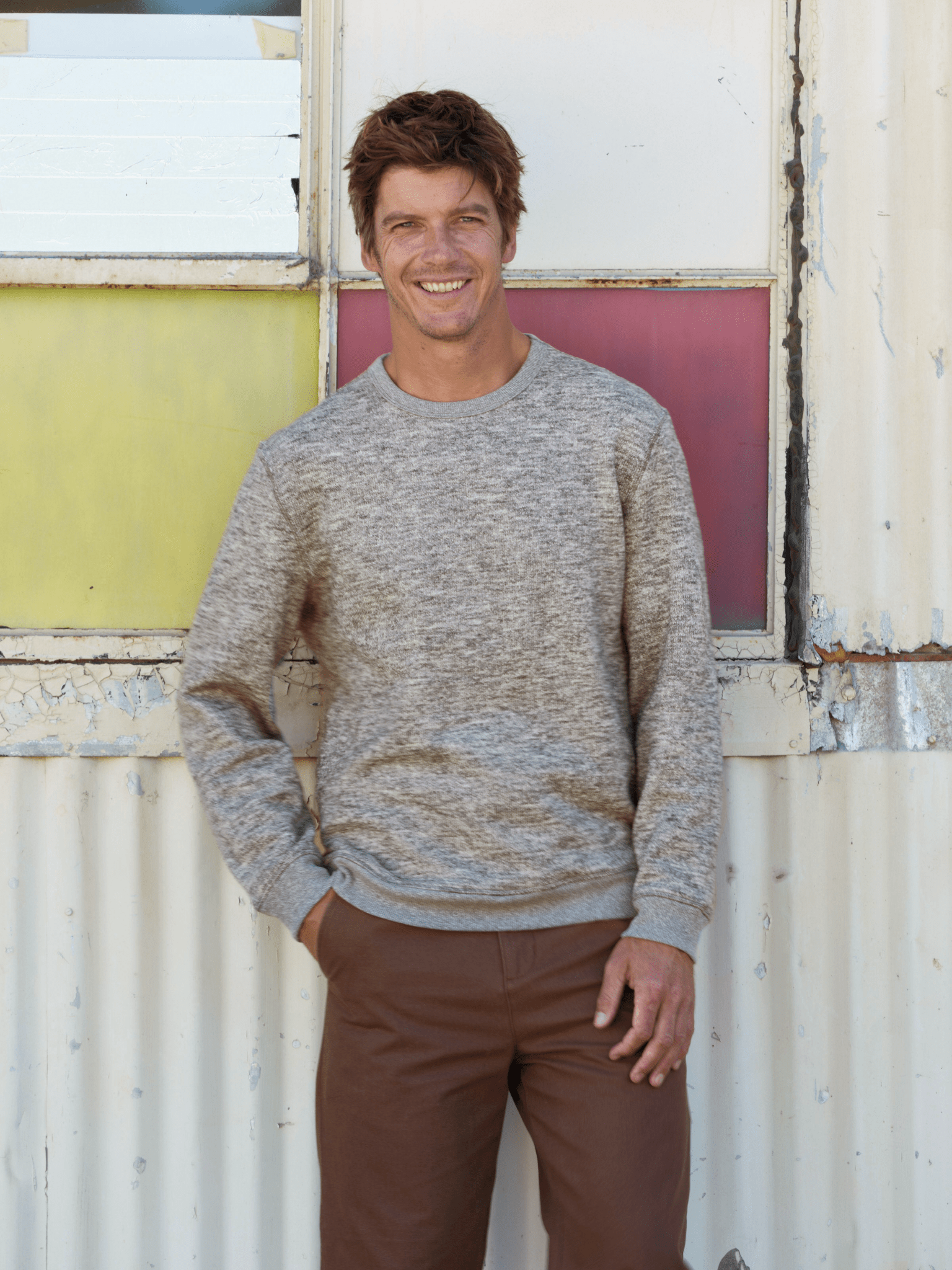 Grijs Gemêleerd T-shirt met ronde hals voor groothandel op Faire5