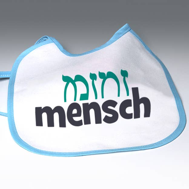 Mini Mensch Bib for wholesale by Liane Fried Studio