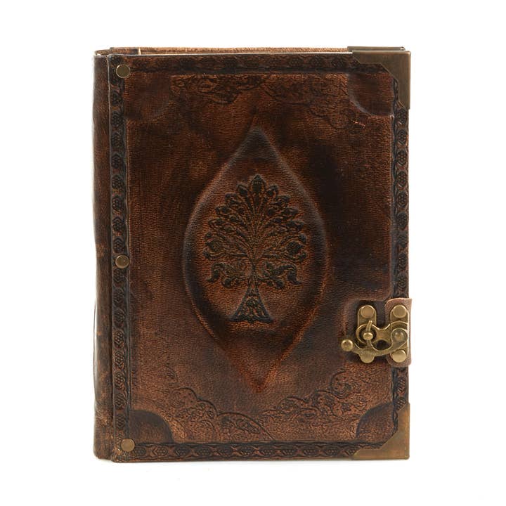 Diario de piel con diseño de árbol de la vida, artesanía celta para venta al por mayor de ML Marcaleather