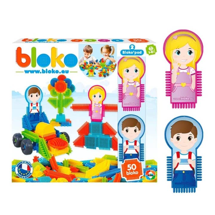 Set van 50 Bloko-figuren en 2 Family Pod-figuren - BLOKO 503536 voor wholesale door Bloko