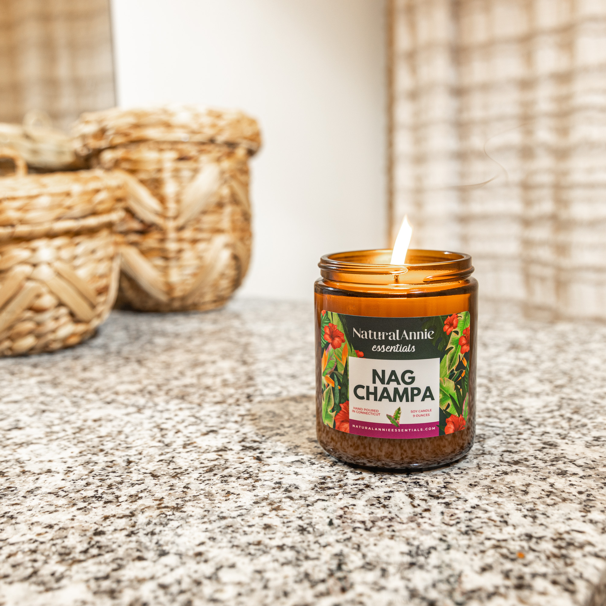 NaturalAnnie Essentials - Wholesale Jar/Filled Candle - Handmade Nag Champa Incense Scented Soy candle3