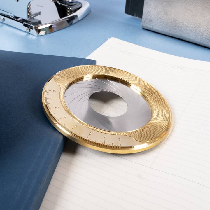 Makers Cabinet - Wholesale Stencil/Craft Die - IRIS - Solid Brass and Steel Aperture Drawing Compass