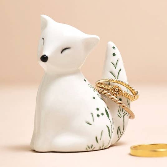 Ceramic Fox Ring Holder for wholesale by Lisa Angel