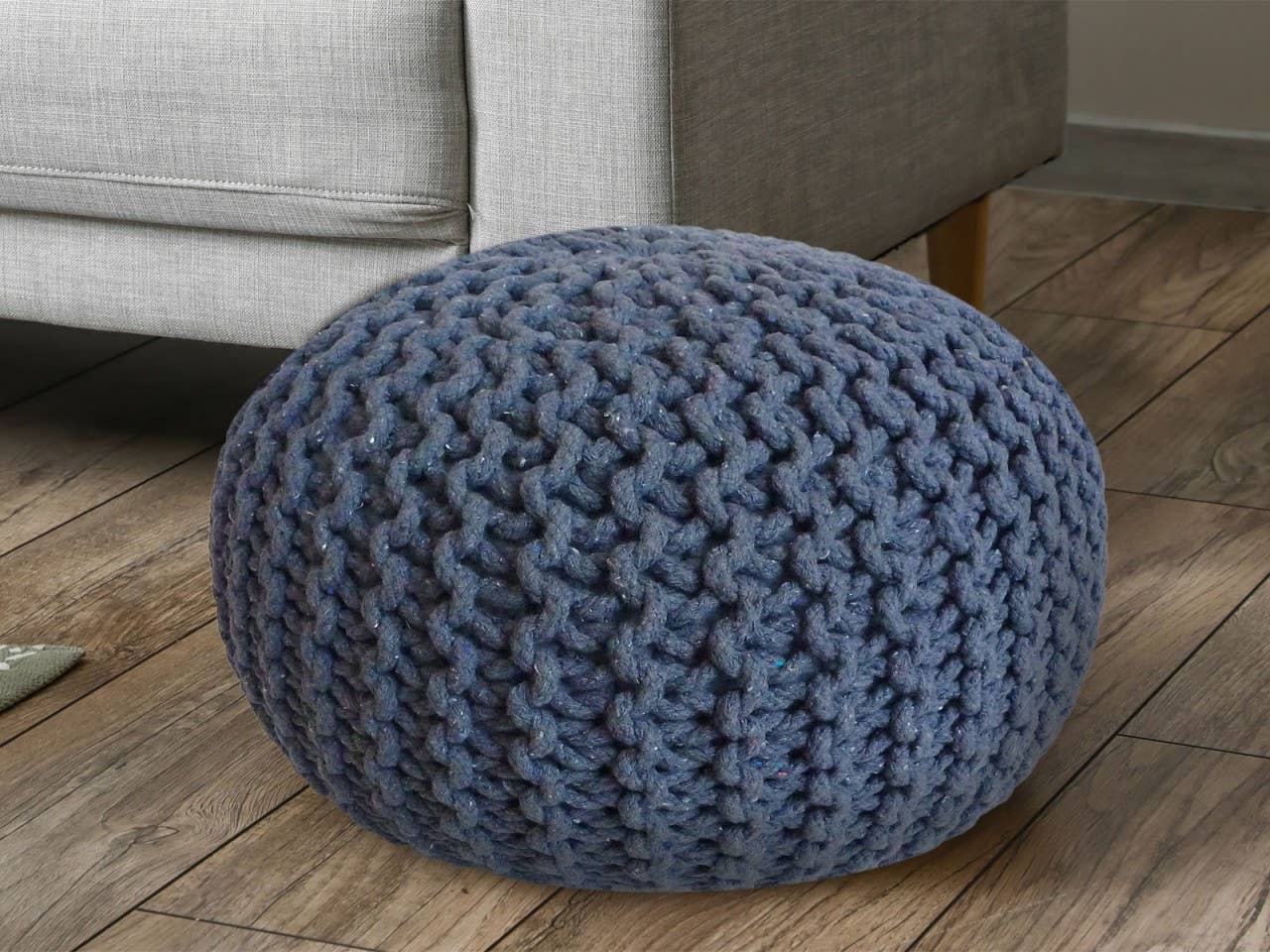 Voglrieder - Wholesale Pouf - Pouf, diameter 55 cm, knitted stool, pouf, pouf, floor cushion, large69