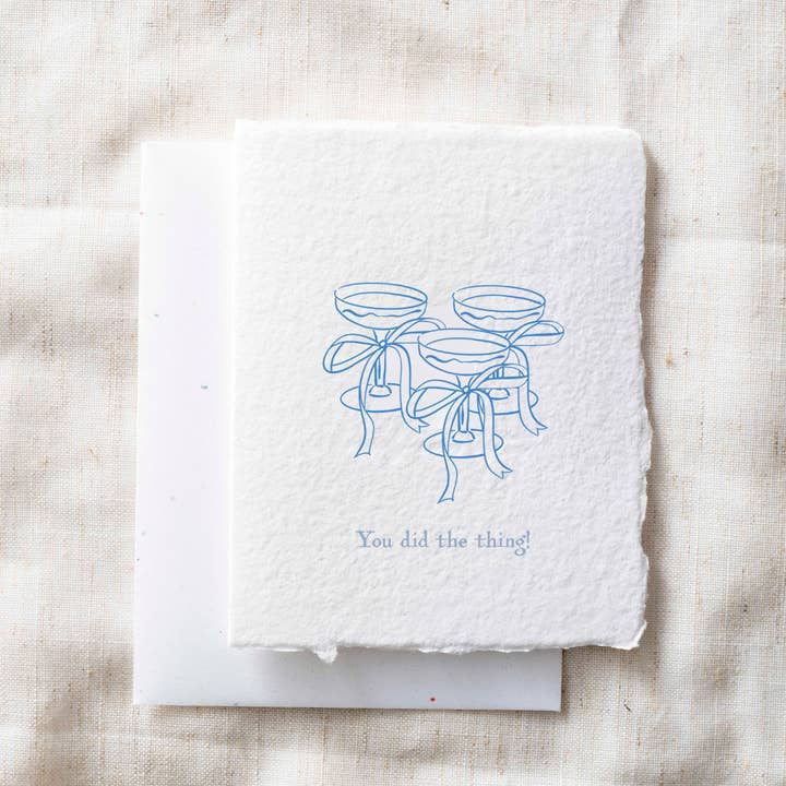 You Did the Thing | Champagne Celebration Greeting Card for wholesale by Paper Baristas