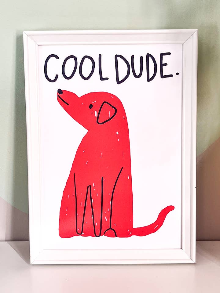 Stampa murale Cool Dude, arte da parete, Blumelishop, decorazione da parete per la vendita all'ingrosso da parte di Blümeli Shop